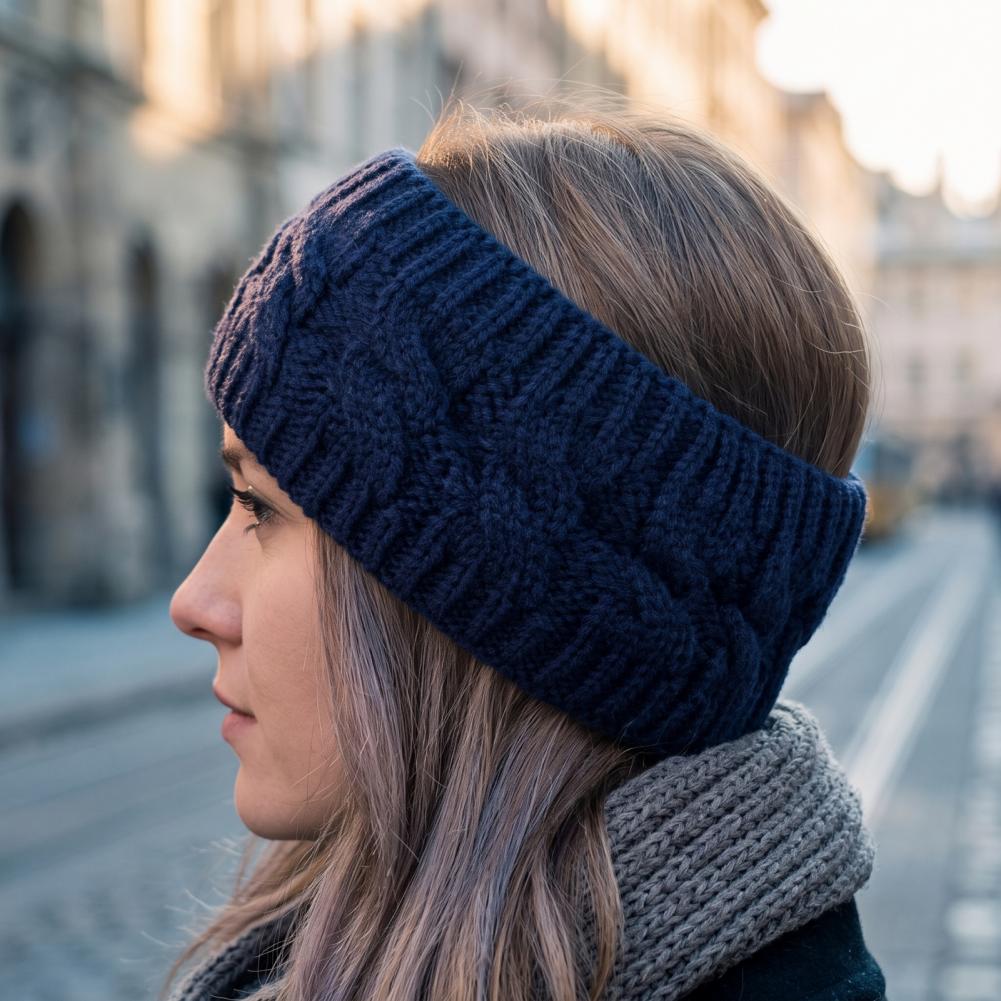 Зимняя вязаная повязка на голо – обзор и цена Fleece Ear Warmer Band