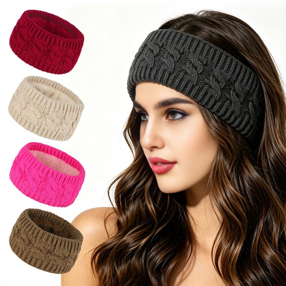 Зимняя вязаная повязка на голо – обзор и цена Fleece Ear Warmer Band